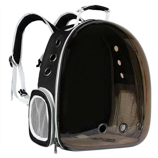 Pet Backpack Carrier, Breathable, Transparent, with Mesh Pocket and Adjustable Straps, Suitable for Outdoor Travel